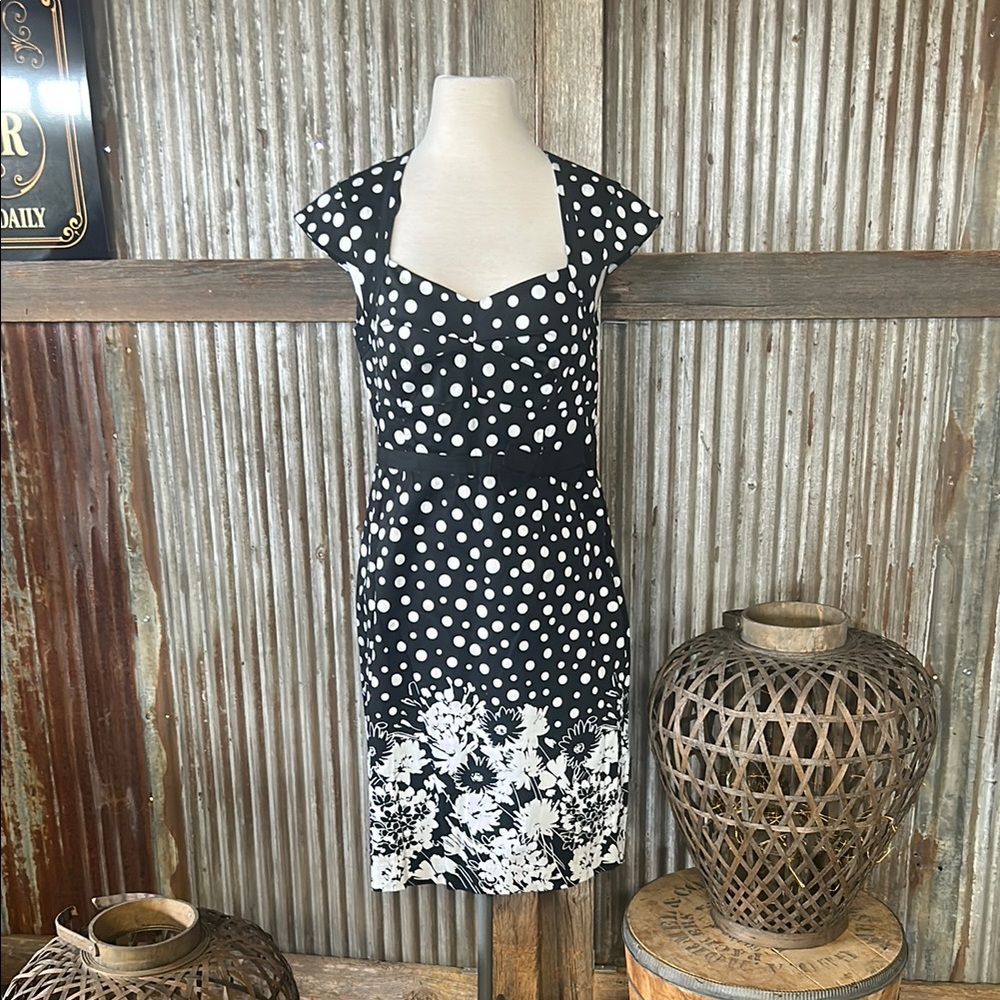 Spense Polka Dot Floral Dress size 10
